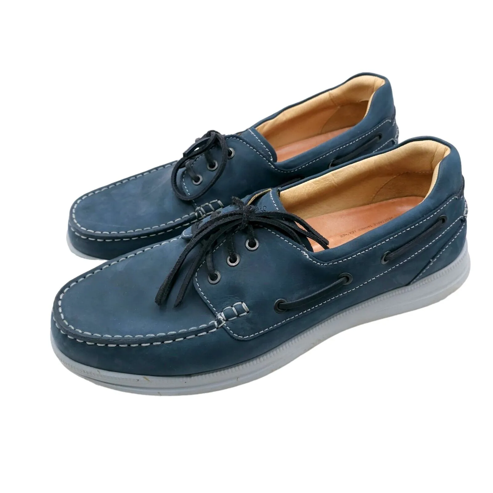 SAMUEL HUBBARD New Endeavor M1500-106 Driftwood Blue Boat Shoe Comfort Size 14